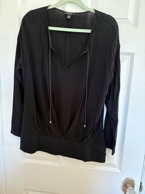 Classic Draped Top - Solid Black